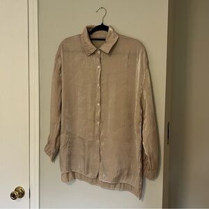 Vintage metallic gold button down